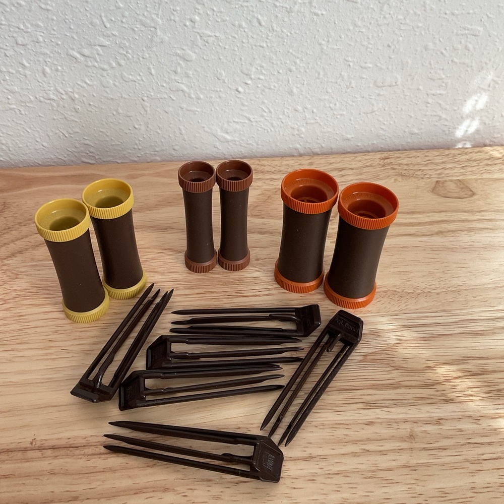 Lot of 6 Replacement Hot Rollers Helene Curtis Unicurl Small Med Large Plus Clip